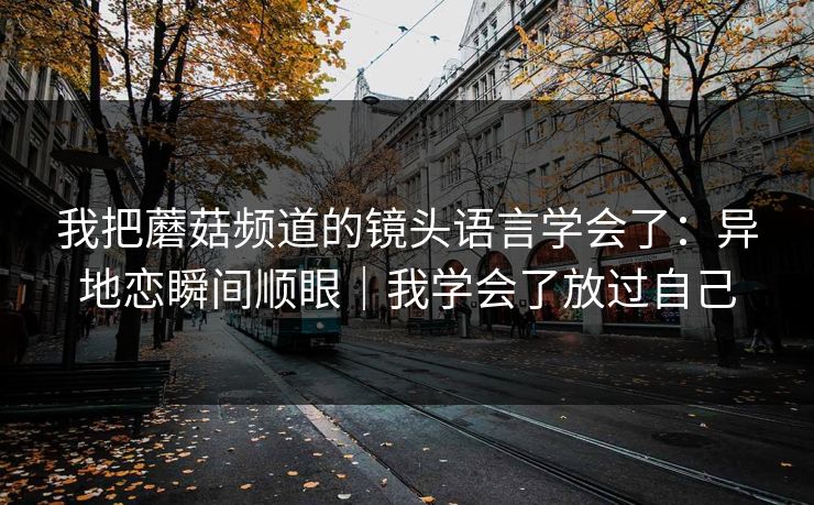 我把蘑菇频道的镜头语言学会了：异地恋瞬间顺眼｜我学会了放过自己