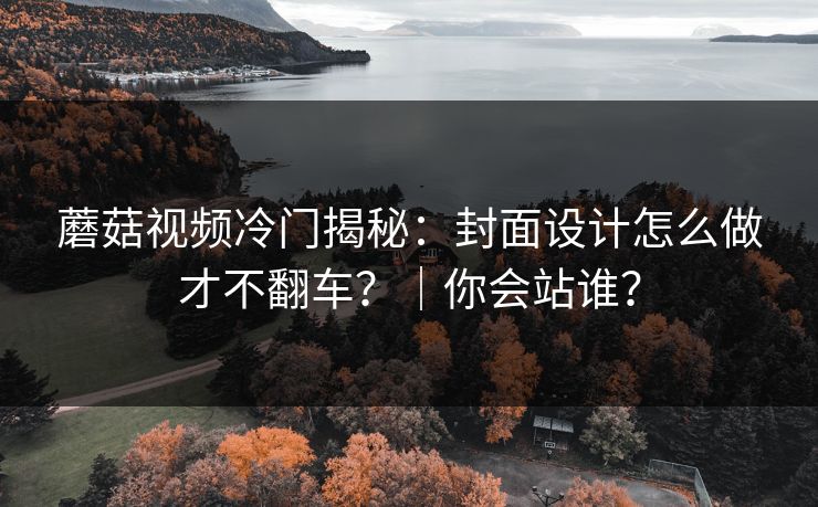 蘑菇视频冷门揭秘：封面设计怎么做才不翻车？｜你会站谁？