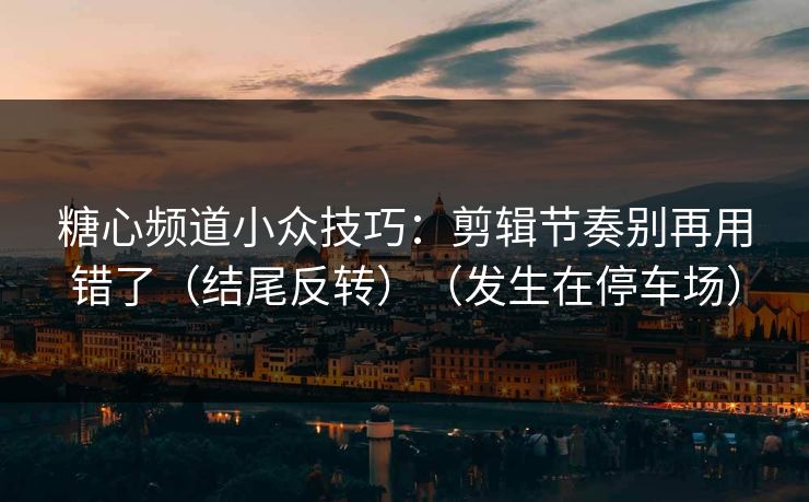 糖心频道小众技巧：剪辑节奏别再用错了（结尾反转）（发生在停车场）
