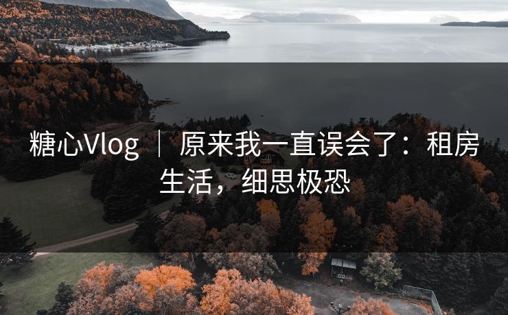 糖心Vlog ｜ 原来我一直误会了：租房生活，细思极恐